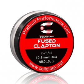 Pack 10 Fused Clapton Ni80 Coilology 0.34 Ohm